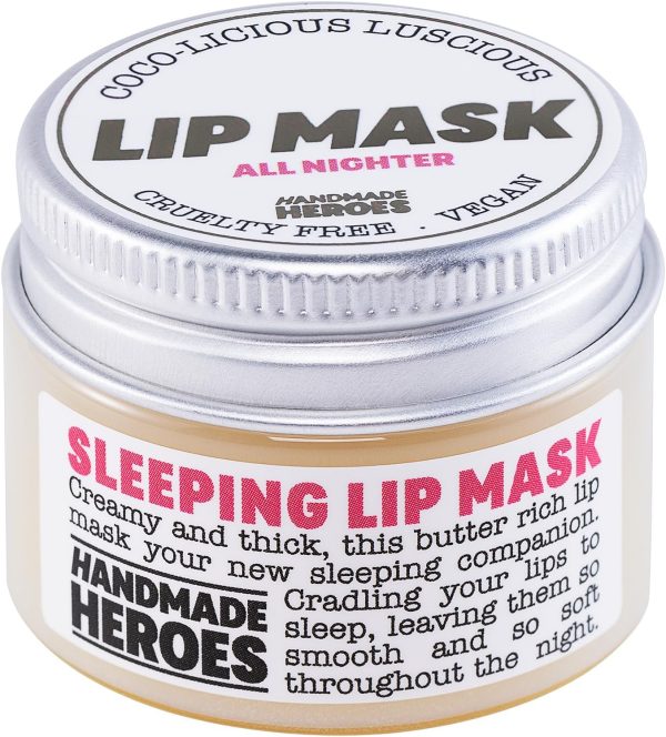 100% Natural Lip Butter Sleeping Lip Mask, Overnight Lip Moisturizer and Conditioner for Dry Lips. Intensive Lip Balm and Lip Therapy Skin Care with Mango butter (Original All Nighter)
