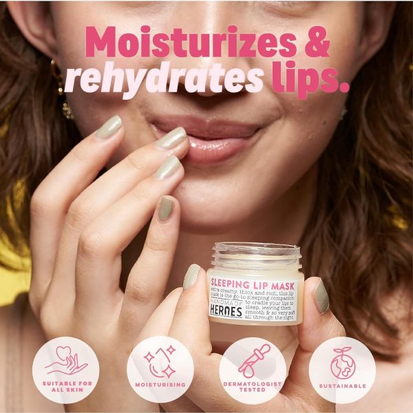 100% Natural Lip Butter Sleeping Lip Mask, Overnight Lip Moisturizer and Conditioner for Dry Lips. Intensive Lip Balm and Lip Therapy Skin Care with Mango butter (Original All Nighter) - Image 5