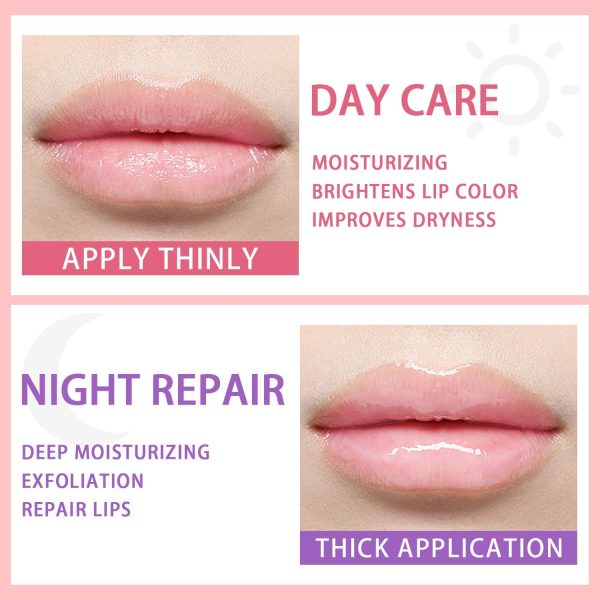 2 Pcs Lip Sleeping Mask, Lip Mask Overnight Hydrate Repair Sleeping Lip Mask, Moisturizing Lip Balm Lip Care Anti Dry Cracked Lip Cream, Lip Scrubs Exfoliator Reduce Lip Lines - Image 3