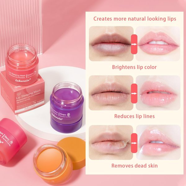 2 Pcs Lip Sleeping Mask, Lip Mask Overnight Hydrate Repair Sleeping Lip Mask, Moisturizing Lip Balm Lip Care Anti Dry Cracked Lip Cream, Lip Scrubs Exfoliator Reduce Lip Lines - Image 6