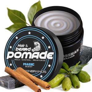 Bossman Hair & Beard Pomade - Moisturizing with Longer Hold and Control - Men's Hair, Beard and Moustache Styling Product - Made in USA (Magic Scent)